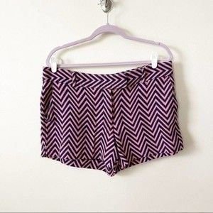 Loft Navy and Blue Zigzag Print The Riviera Shorts